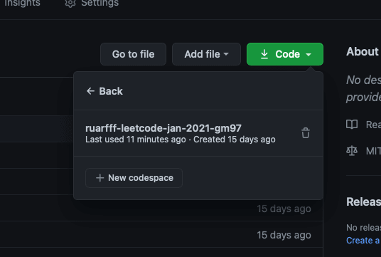 Codespaces Button