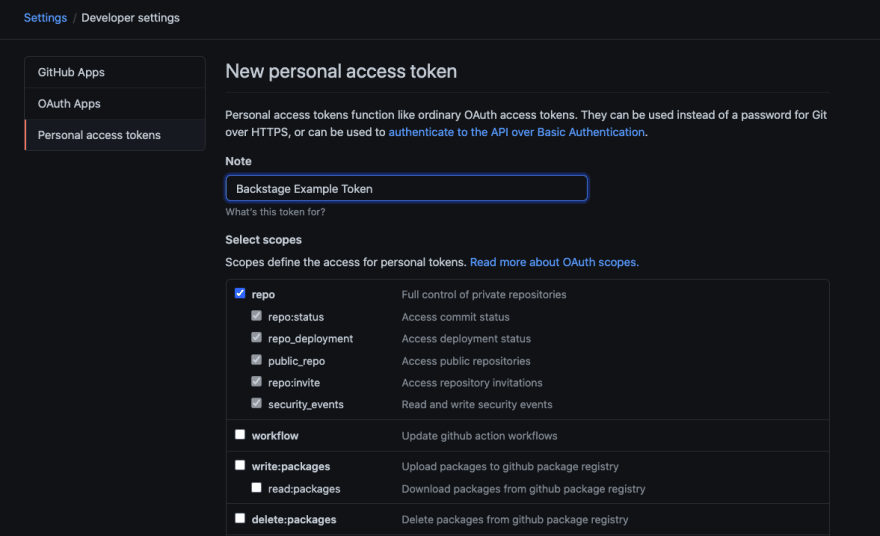 Create Token